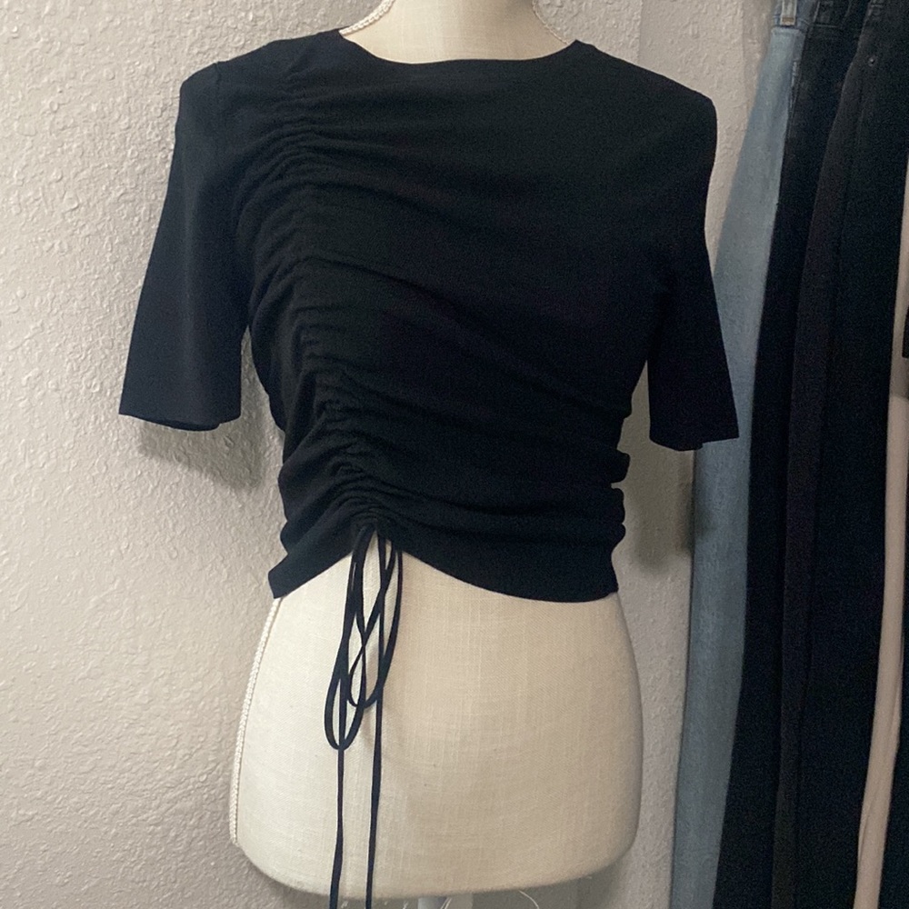 Zara Cinched Drawstring Top - Picture 3 of 10